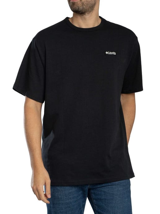 Columbia Schweres, Lässig Geschnittenes T-Shirt Mit Rückenaufdruck, Schwarz - Image 2