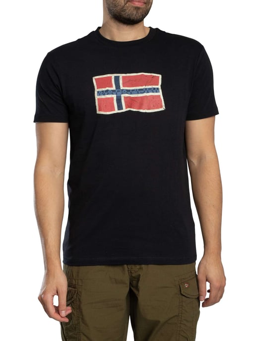 Napapijri Mahsa Grafik-T-Shirt, Schwarz - Image 2