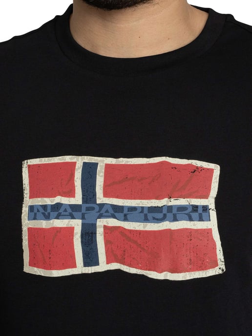 Napapijri Mahsa Grafik-T-Shirt, Schwarz - Image 4