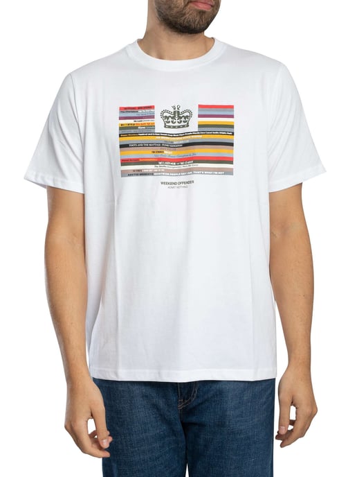 Weekend Offender Vinyl-Grafik-T-Shirt, Weiß - Image 1