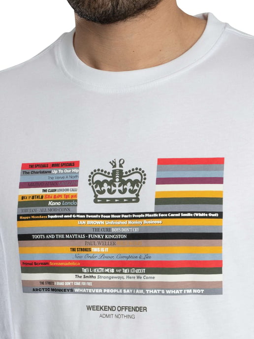 Weekend Offender Vinyl-Grafik-T-Shirt, Weiß - Image 4