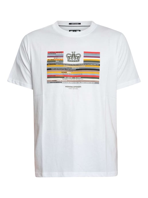 Weekend Offender Vinyl-Grafik-T-Shirt, Weiß - Image 5