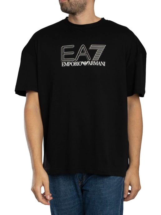 EA7 Echo Grafik-T-Shirt, Schwarz - Image 2