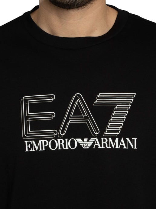 EA7 Echo Grafik-T-Shirt, Schwarz - Image 4
