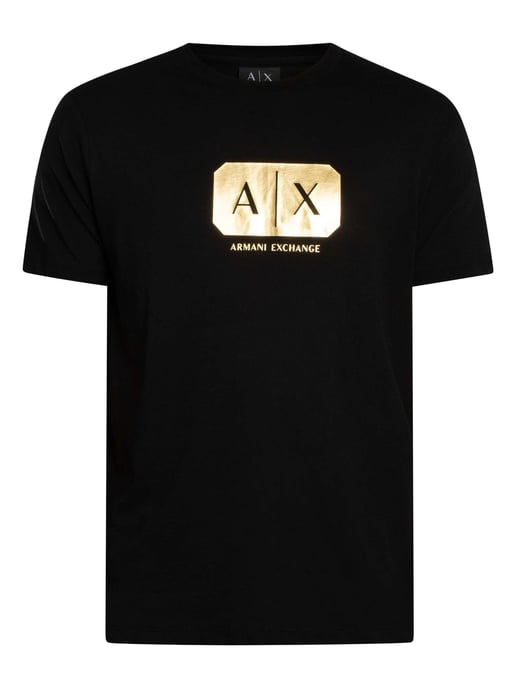 Armani Exchange Logo Grafik T-Shirt, Schwarz - Image 5