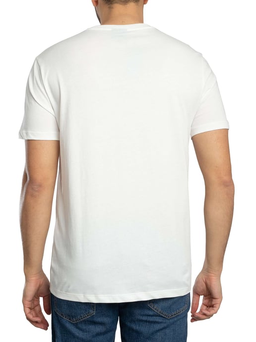 Armani Exchange Slim Brand Repeat Graphic T-Shirt, Weiß - Image 3