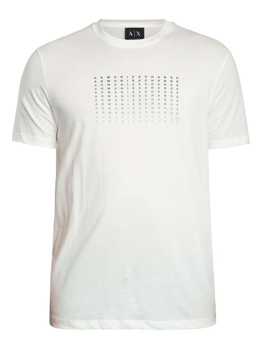 Armani Exchange Slim Brand Repeat Graphic T-Shirt, Weiß - Image 5