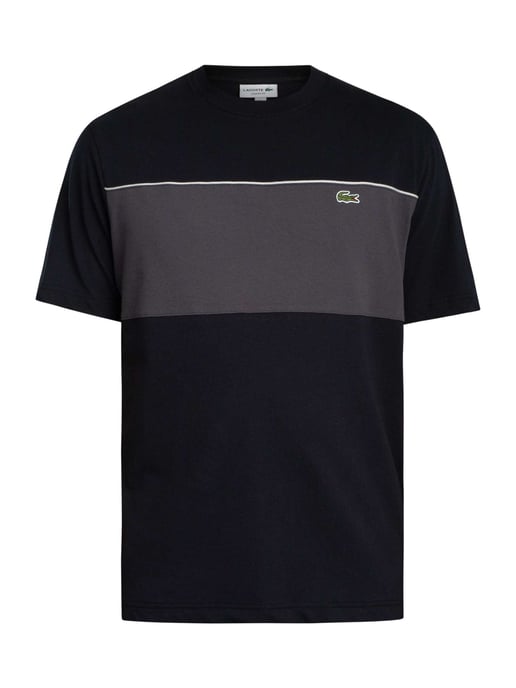 Lacoste Farbblock-Baumwoll-T-Shirt, Schwarz - Image 5