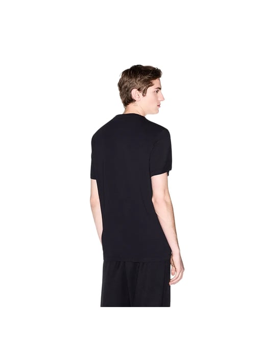 Armani Exchange Slim-Fit-T-Shirt Mit Grafikumriss, Schwarz - Image 4
