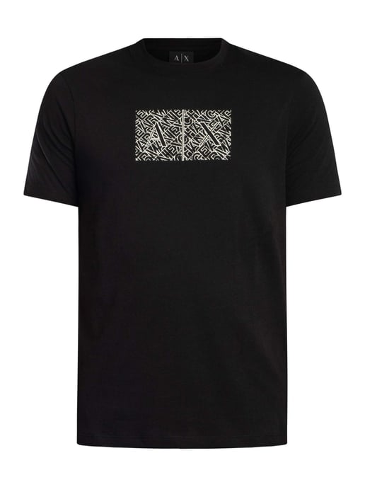 Armani Exchange Slim-Fit-T-Shirt Mit Grafikumriss, Schwarz - Image 5