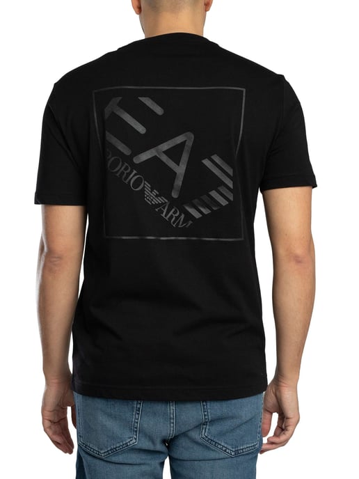 EA7 T-Shirt Mit Back Box Logo, Schwarz - Image 3