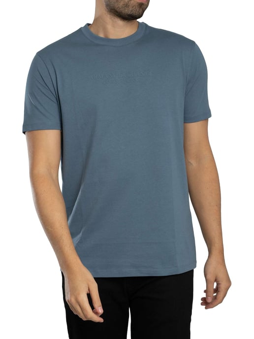 Armani Exchange T-Shirt Mit Markengrafik, Blau - Image 2