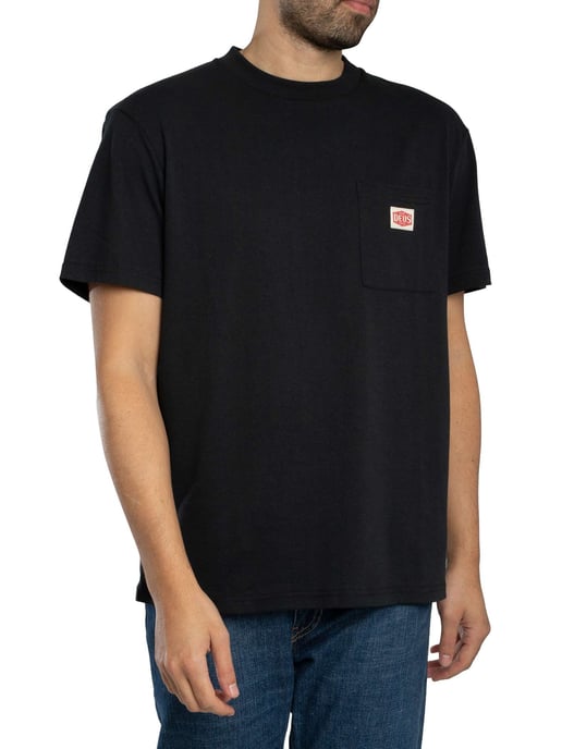 Deus Ex Machina Teile- Und Service-Taschen-T-Shirt, Schwarz - Image 2