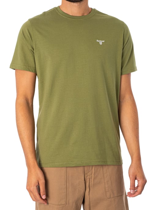 Barbour Maßgeschneidertes Sport-T-Shirt, Grün - Image 1
