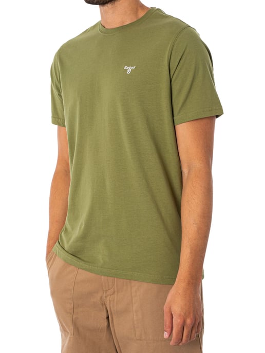 Barbour Maßgeschneidertes Sport-T-Shirt, Grün - Image 2