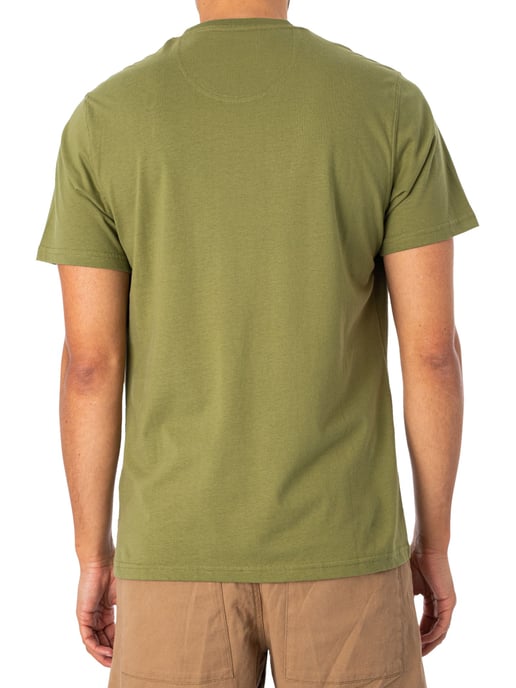 Barbour Maßgeschneidertes Sport-T-Shirt, Grün - Image 3