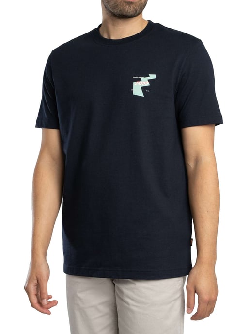 BOSS Te Movement Rückengrafik-T-Shirt, Blau - Image 2