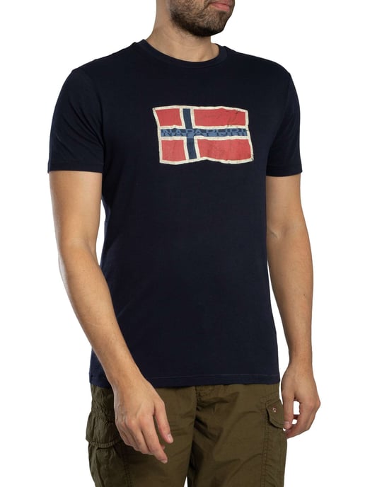 Napapijri Mahsa Grafik-T-Shirt, Blau - Image 1