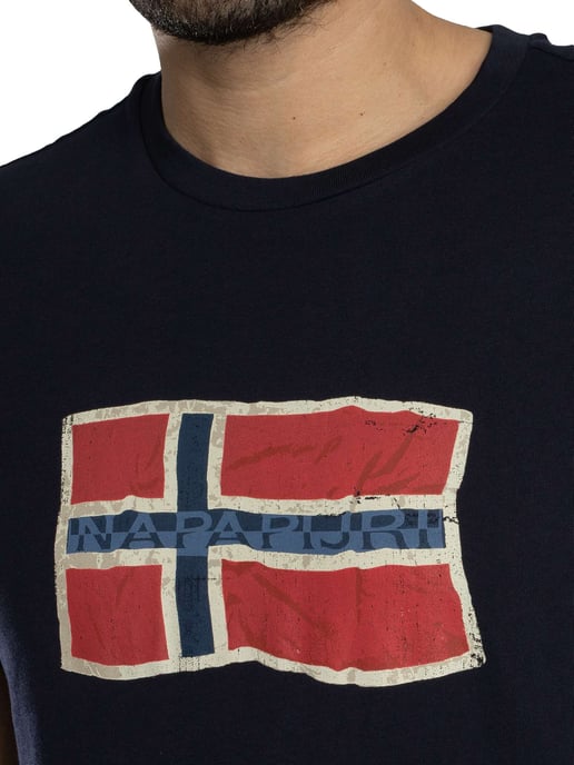Napapijri Mahsa Grafik-T-Shirt, Blau - Image 4