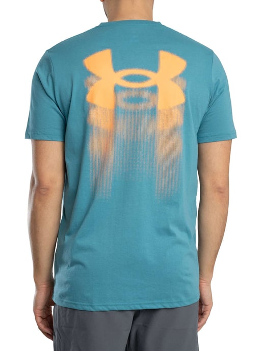 Under Armour Locker Geschnittenes T-Shirt Mit Verschwommenem Logo Auf Der Rückseite, Blau - Image 3