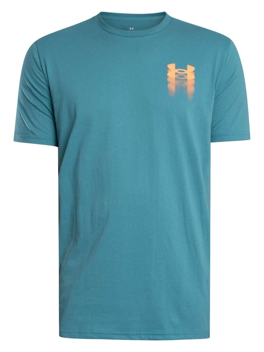 Under Armour Locker Geschnittenes T-Shirt Mit Verschwommenem Logo Auf Der Rückseite, Blau - Image 5