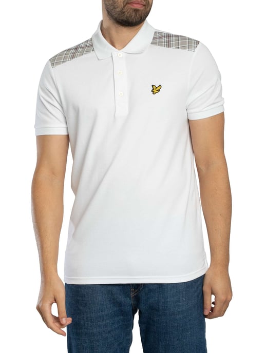 Lyle & Scott Poloshirt Mit Karomuster, Weiß - Image 1