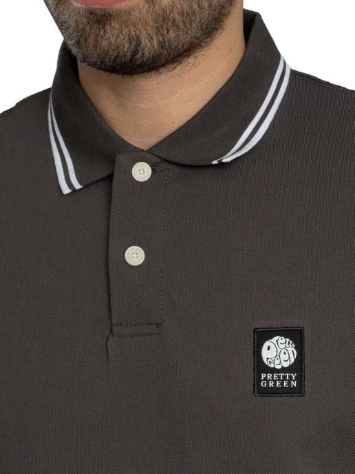 Pretty Green Rayner Polohemd, Grau - Image 4