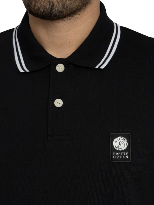 Pretty Green Rayner Polohemd, Schwarz - Image 4