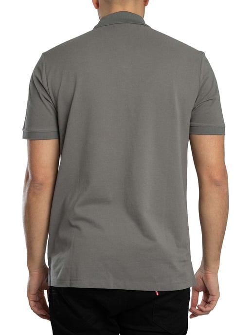 HUGO Donos222 Logo Poloshirt, Grau - Image 3