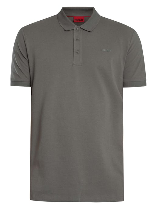 HUGO Donos222 Logo Poloshirt, Grau - Image 5