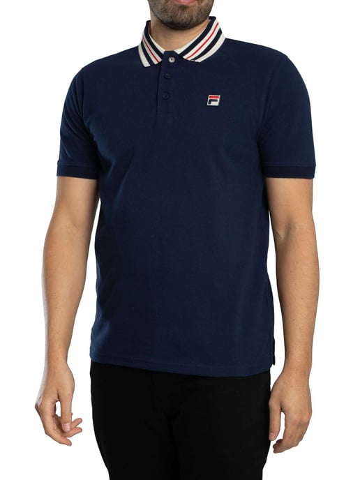 Fila Achille Heritage Tape Basic Poloshirt, Blau - Image 1