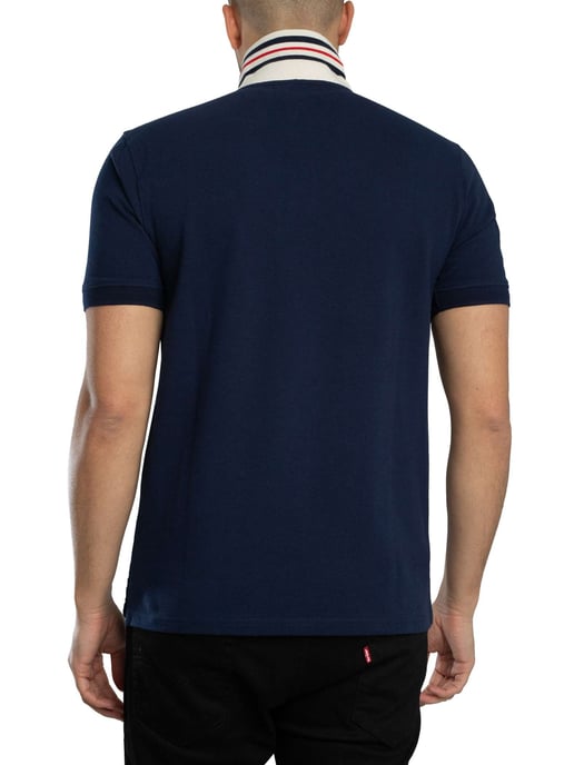 Fila Achille Heritage Tape Basic Poloshirt, Blau - Image 3
