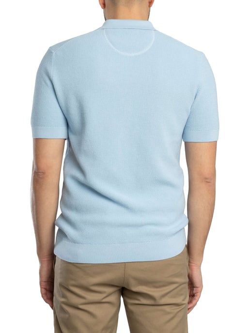 GANT Poloshirt Aus Mikrotexturierter Baumwolle, Blau - Image 3