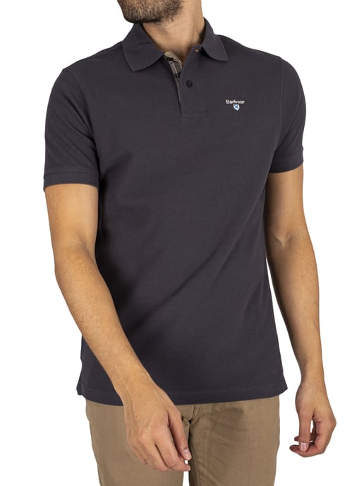 Barbour Tartan Pique Poloshirt, Blau - Image 1