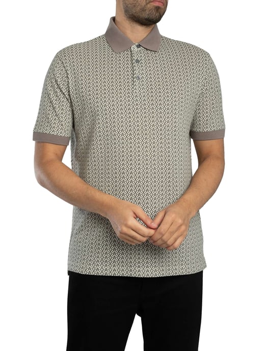 Armani Exchange Poloshirt Mit Allover-Print, Beige - Image 2