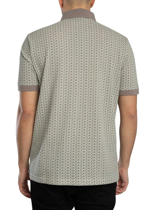Armani Exchange Poloshirt Mit Allover-Print, Beige - Image 3