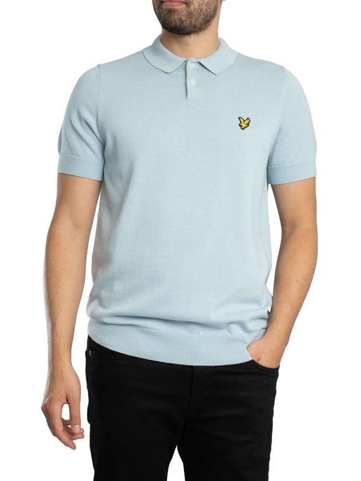 Lyle & Scott Kurzarm-Poloshirt Aus Baumwolle, Blau - Image 1