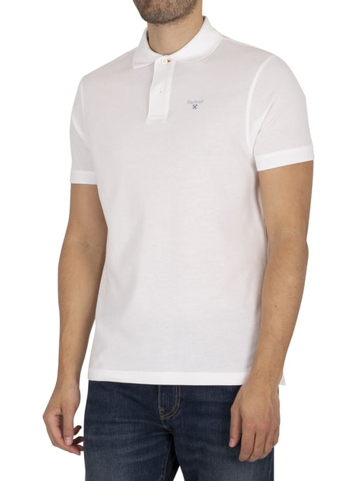 Barbour Tartan Pique Poloshirt, Weiß - Image 2