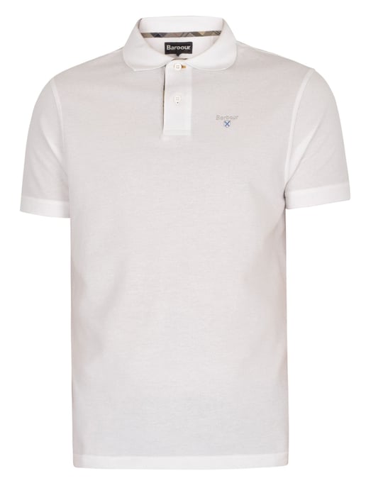 Barbour Tartan Pique Poloshirt, Weiß - Image 6