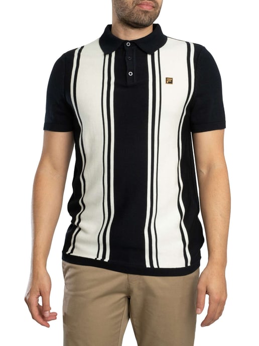 Fila Buddy Bowling Style Strickpolohemd, Schwarz - Image 1