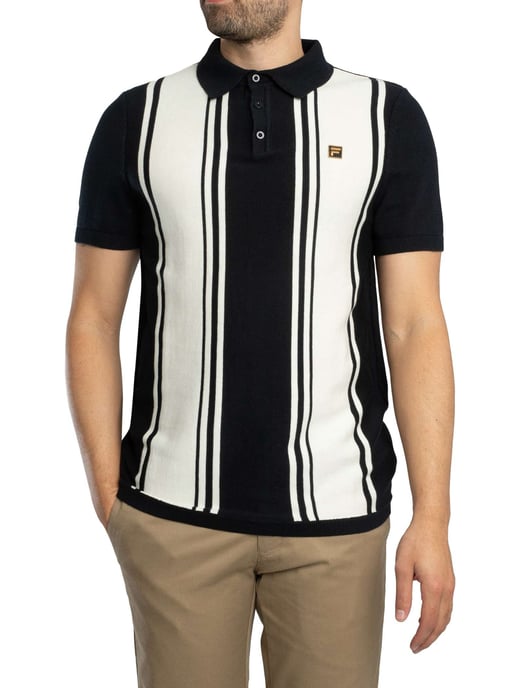Fila Buddy Bowling Style Strickpolohemd, Schwarz - Image 2