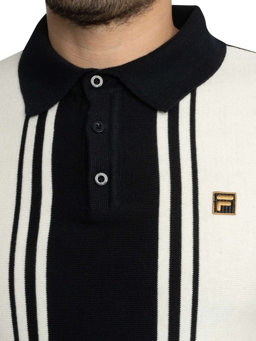 Fila Buddy Bowling Style Strickpolohemd, Schwarz - Image 4
