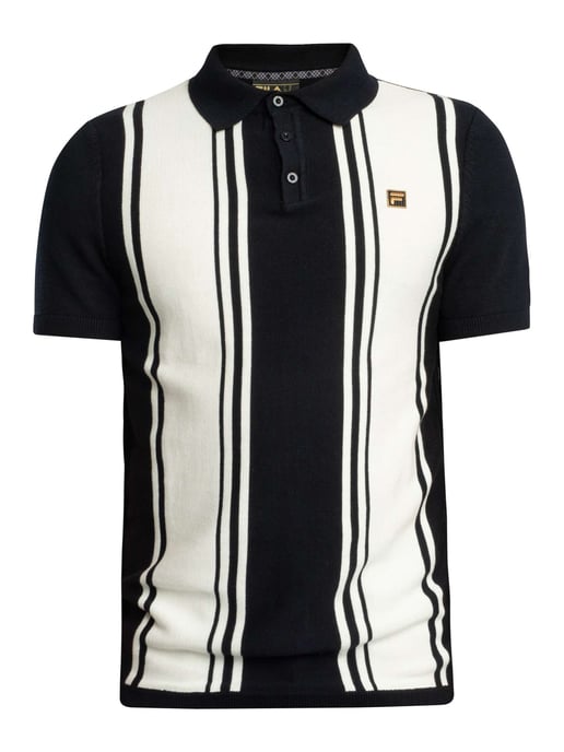 Fila Buddy Bowling Style Strickpolohemd, Schwarz - Image 5
