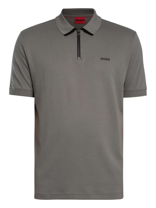 HUGO Dalomin Zip Poloshirt, Grau - Image 5