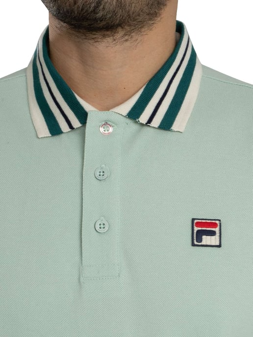 Fila Achille Heritage Tape Basic Poloshirt, Grün - Image 4
