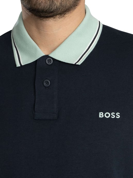 BOSS PE Blocks Poloshirt, Blau - Image 4