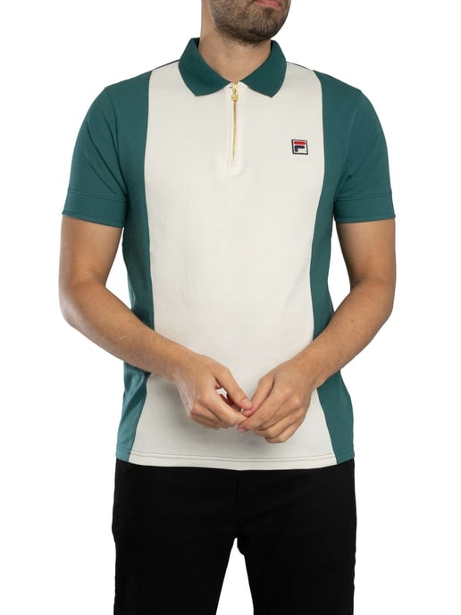 Fila Pierro Cut &Amp; Sew Zip Poloshirt, Weiß - Image 2
