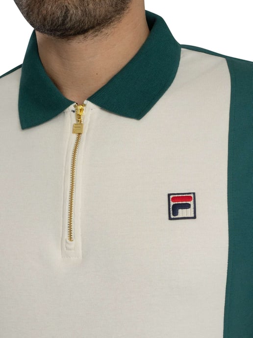 Fila Pierro Cut &Amp; Sew Zip Poloshirt, Weiß - Image 4