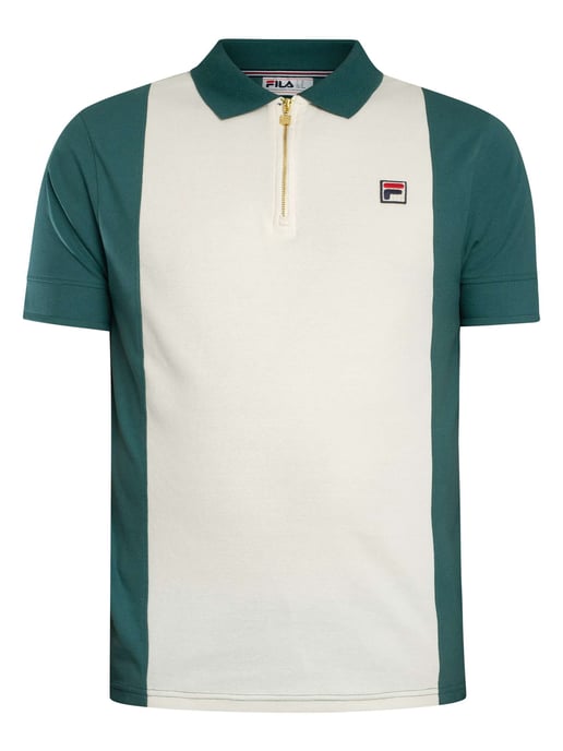 Fila Pierro Cut &Amp; Sew Zip Poloshirt, Weiß - Image 5