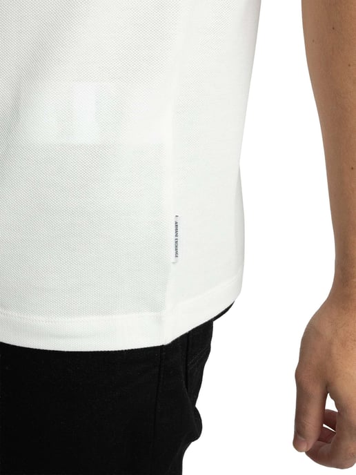 Armani Exchange Schmal Geschnittenes Poloshirt Mit Kontrastkragen, Weiß - Image 6